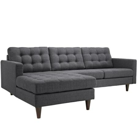 EAST END IMPORTS Empress Left-Arm Sectional Sofa- Gray EEI-1666-DOR